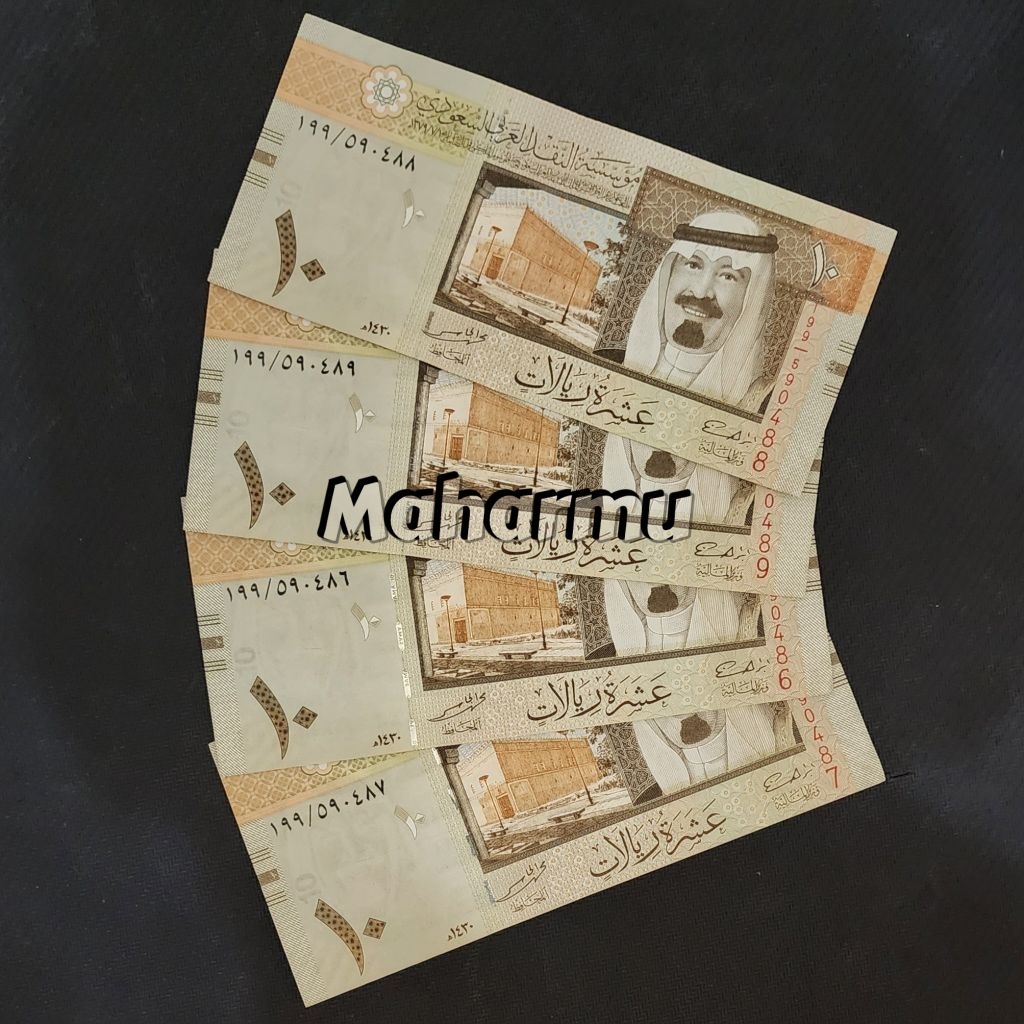 Saudi Arabia Riyal Uang Asing Kuno 10 Riyal Kuno