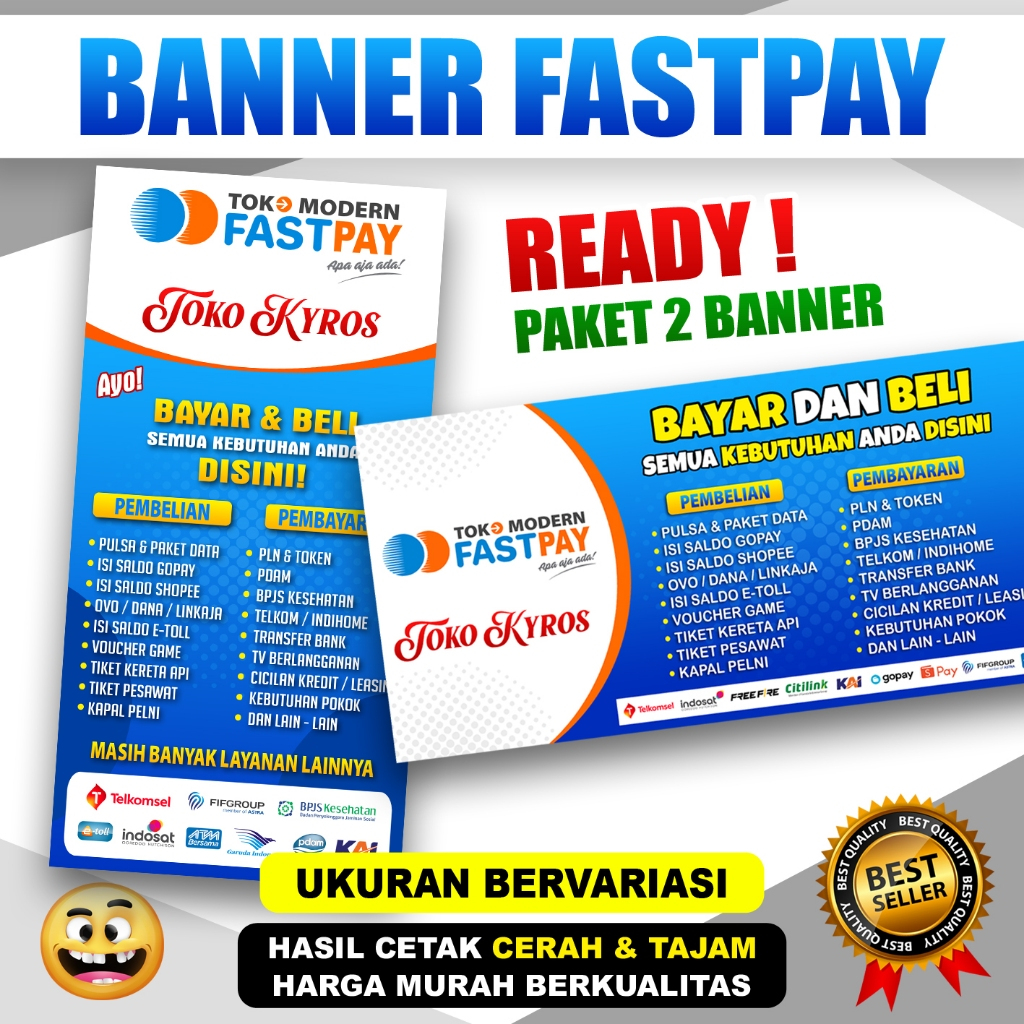 BANNER SPANDUK FASTPAY PAKET 2 BANNER TERMURAH BERKUALITAS