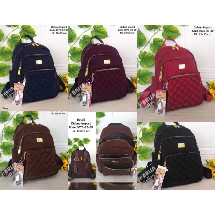 Tas ransel fashion original chibao Laya tas backpack ransel travel fashion import Ori tas punggung