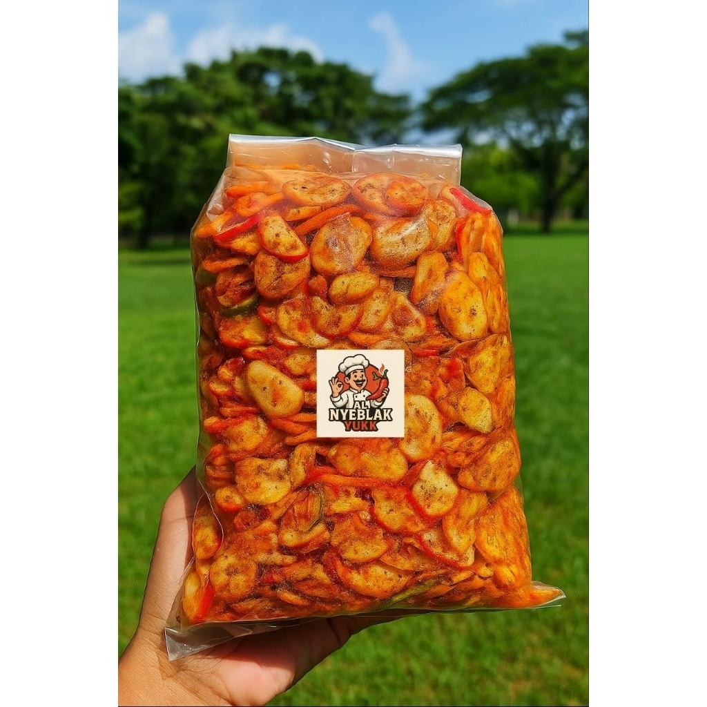 

Sebring kerupuk bawang bantat pedas daun jeruk isi 1kg
