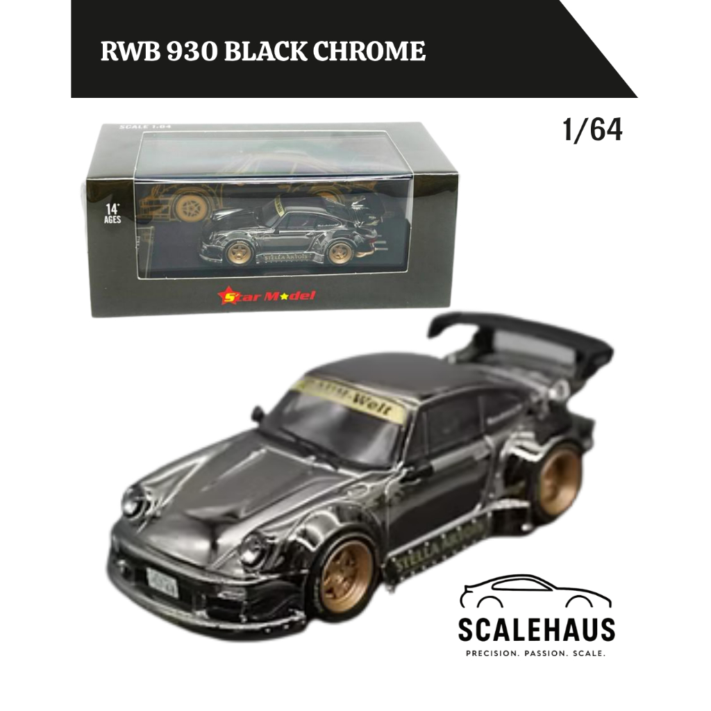 Star Model 1/64 RWB 930 Black Chrome