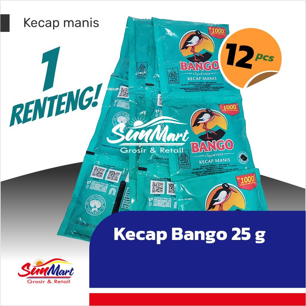

Bango kecap manis renteng 25gr renteng / 12 pcs ( 1 RTG )