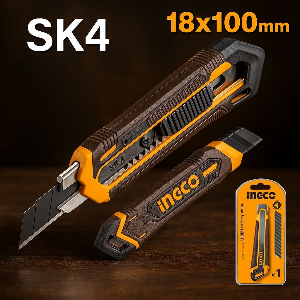 

Pisau cutter Besar 18 mm SK4 Blade Cuter INGCO HKNS11815 Potong Kertas