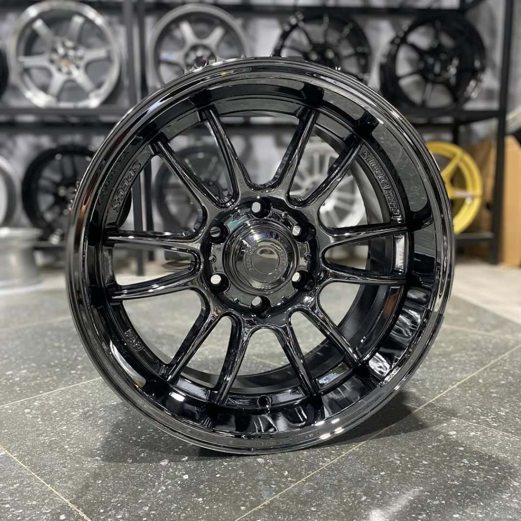 Velg JF Gaze Ring 18 Lebar 9 Et 0 Pcd 6x139 Warna Black Chorme | Velg R18 | Velg Mobil | Velg Racing