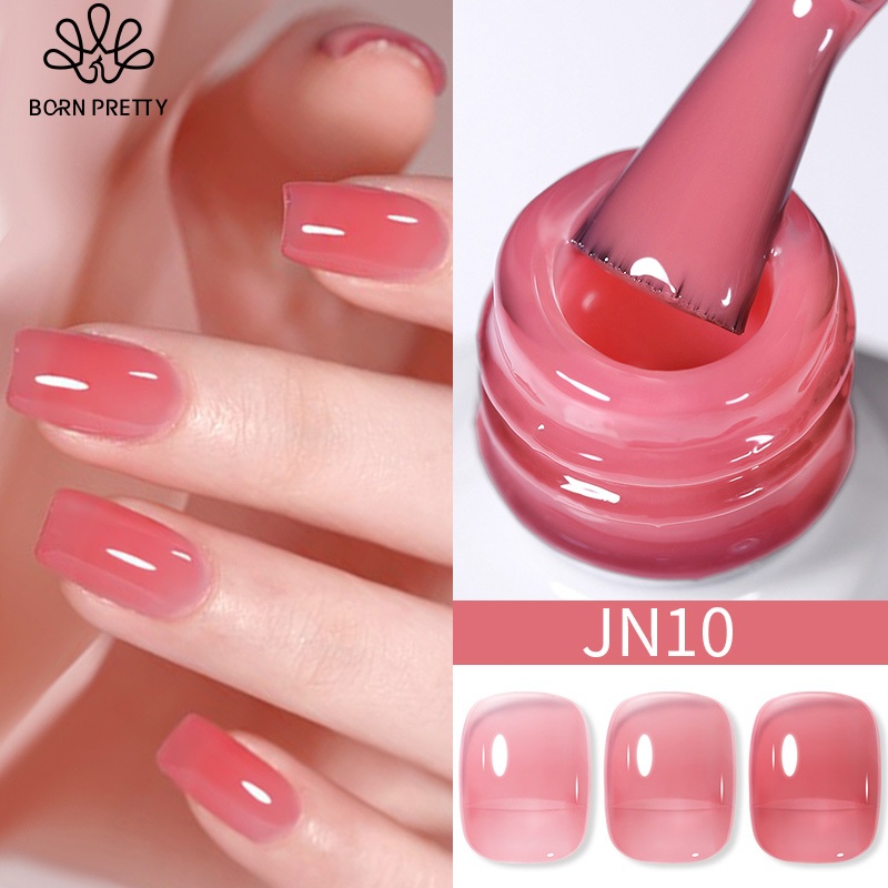 BORN PRETTY Jelly Gel Polish 10ml Kutek Gel Transparent Semi Permanent UV Gel Soak Off Nail Color Wa