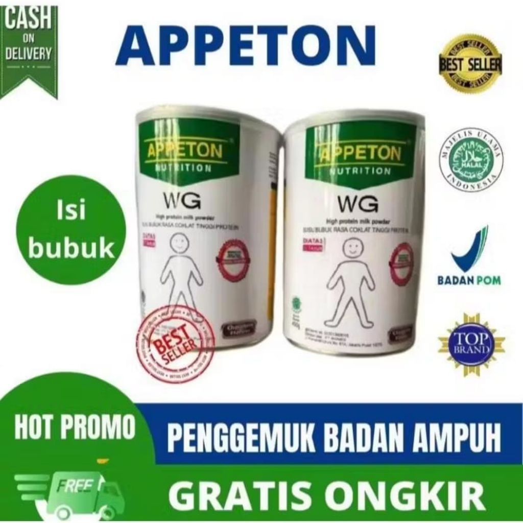 

APPETON WG Susu Penambah Berqat Badan Bukan Kaleng 200gr