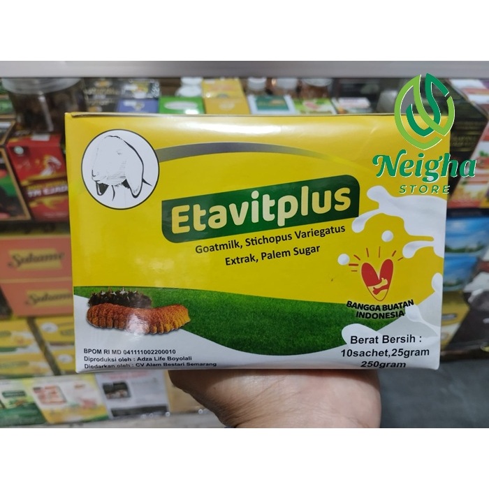 

ETAVITPLUS Original 250gram 25 Sachet Susu Kambing Etawa Plus Gamat dan Gula Aren BPOM