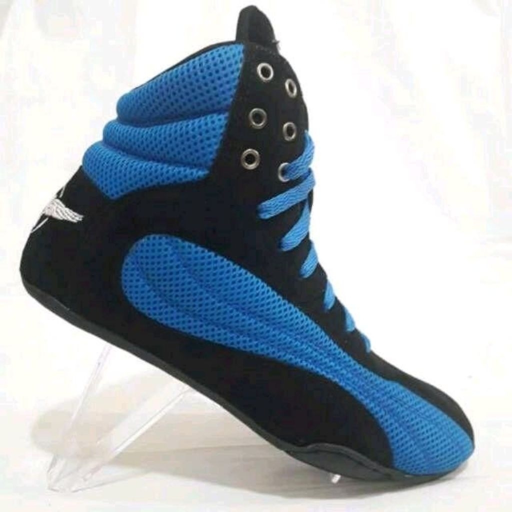 Sepatu Onemore Fitnes & Gym/Squat Warna Biru Kombinasi Hitam Art 002