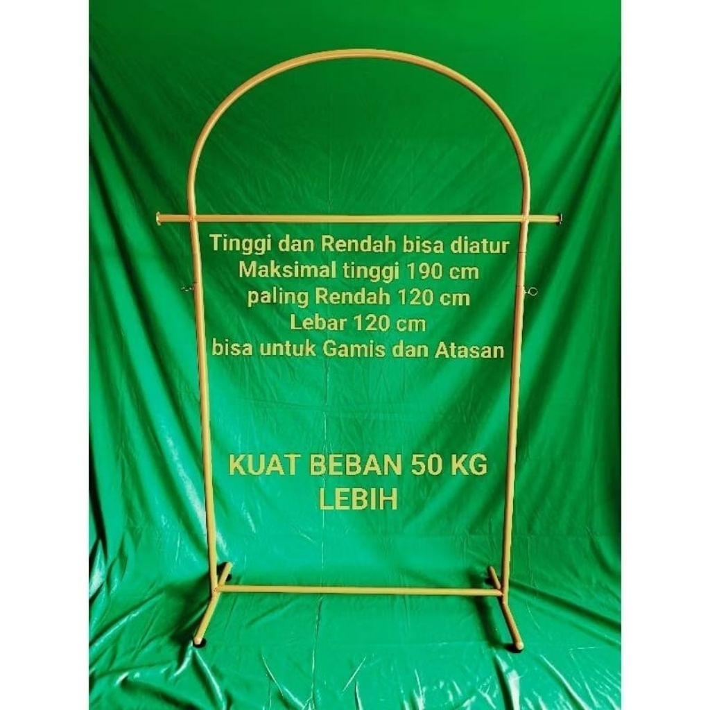hanger gawang besi oval/gantungan baju besi/gantungan baju besi tebal/gawang oval gold/gantungan baj