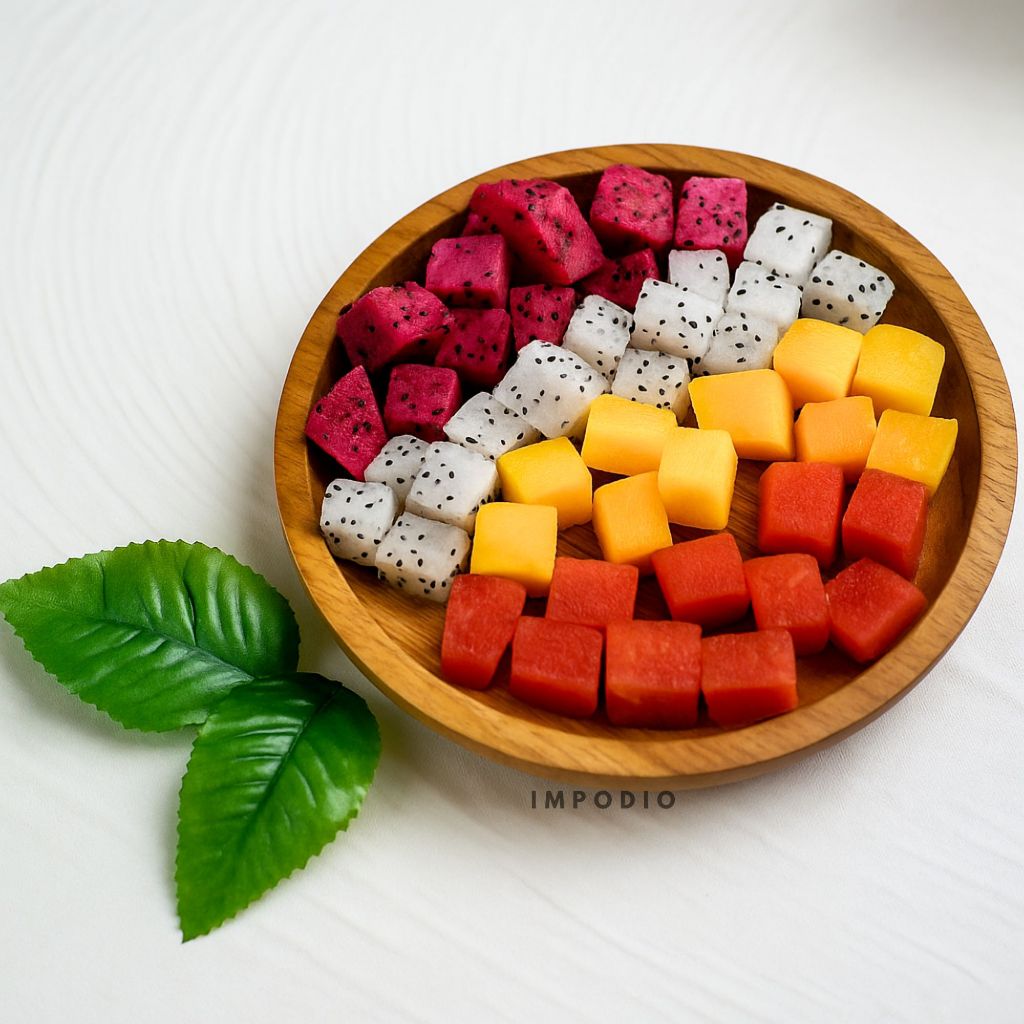 IMPODIO Buah Potong artificial-Buah Naga Mangga Semangka Dekorasi buah potong palsu - Fake Fruits Pr