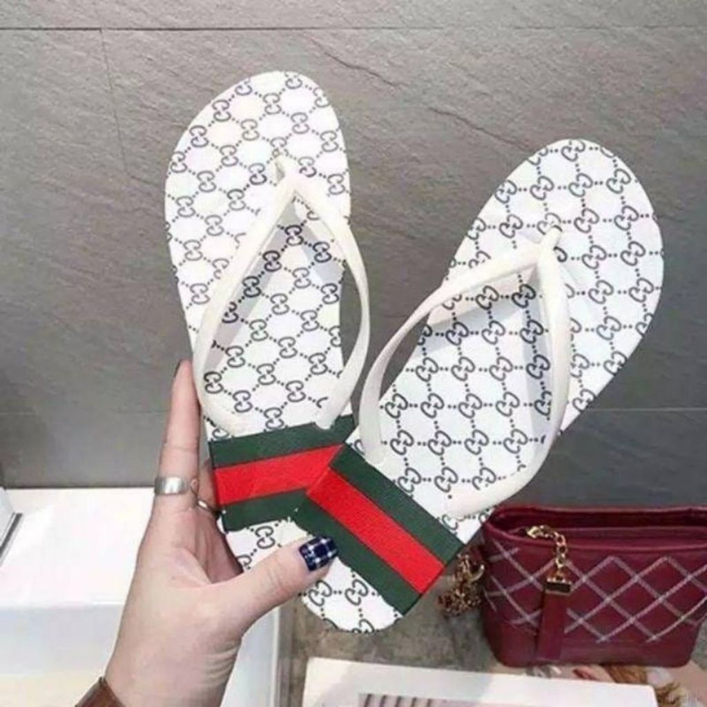 sandal wanita motif Gucci/sandal wanita terbaru 2025/sandal wanita motif Gucci