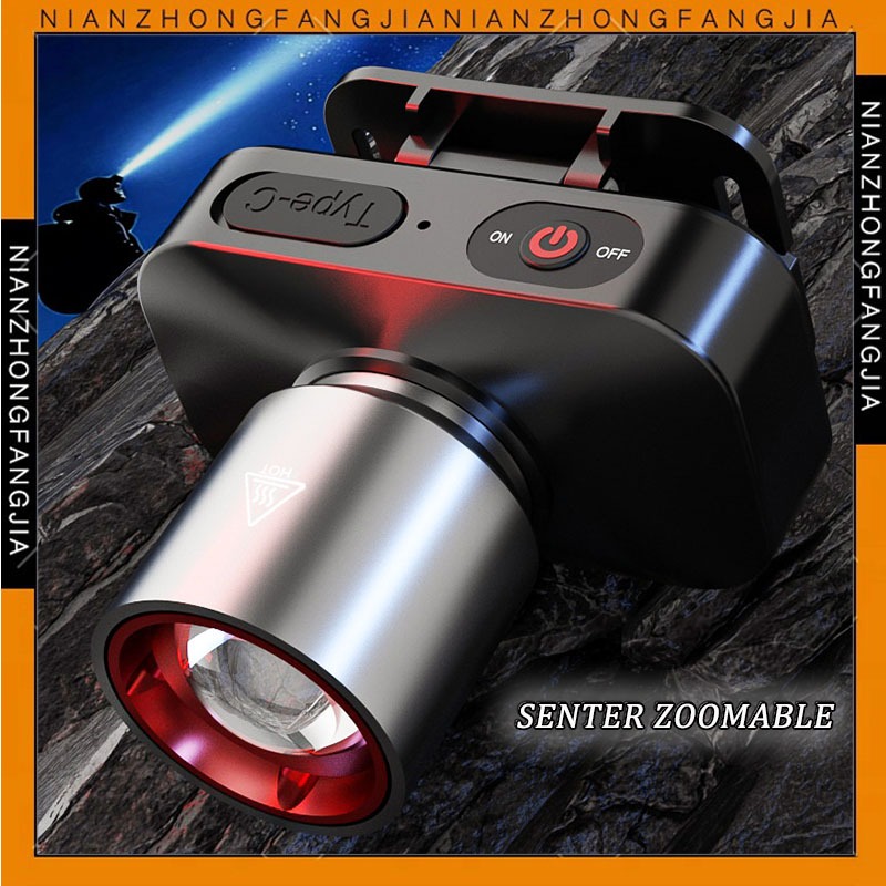 Pencahayaan Luar Ruangan Senter Kepala Cahaya Maksimal Plus RechargePro Dengan Fokus Cahaya Yang Kua