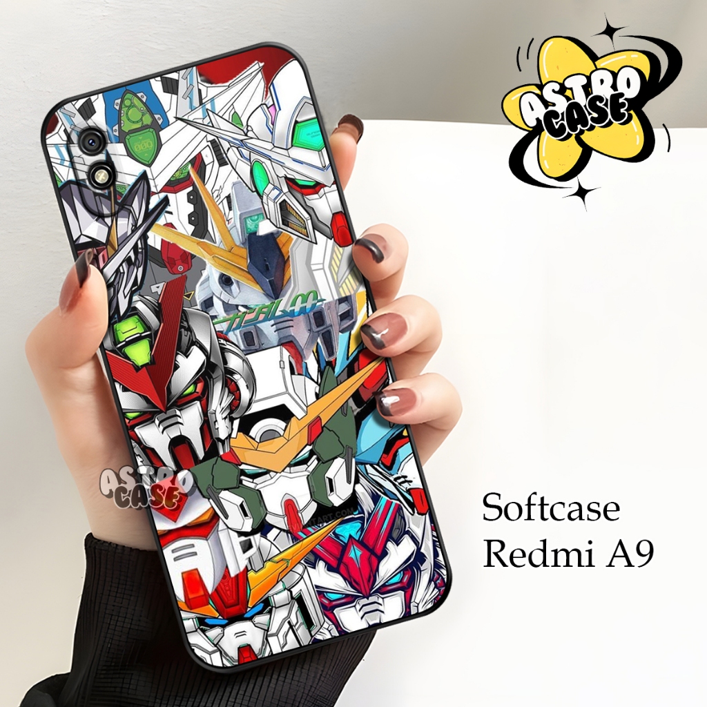 Astrocase- Case Redmi 9A New Full Cover Motif Gundam - Cassing Redmi 9a Full karet Case Keren Redmi 