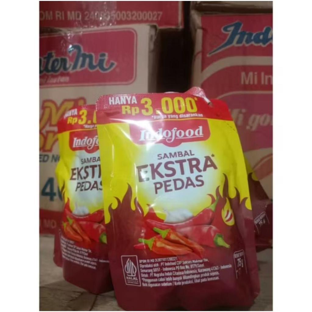 

Indofood Saos Sambal Extra Pedas Pouch 75gr