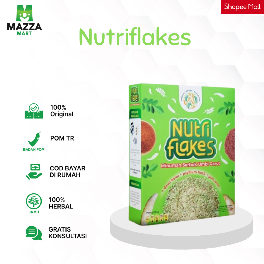 

Nutriflakes Minuman Sereal Umbi Garut Atasi Maag Gerd Asam Lambung Sereal Sehat Untuk Sarapan