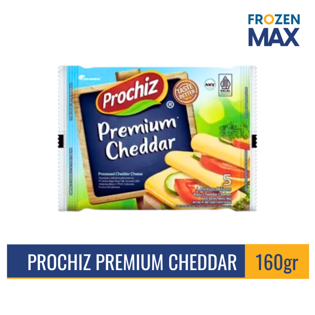 

Prochiz Premium Cheddar 10 Slices 160gr | Prochiz Cheddar Slices
