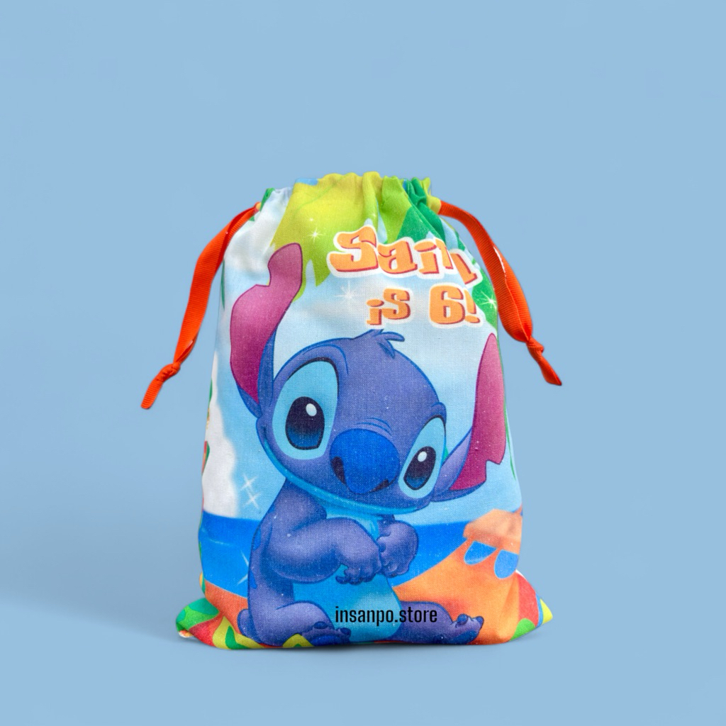 

Goodie Bag Pouch Serut Ulang Tahun Custom Ukuran 20x30