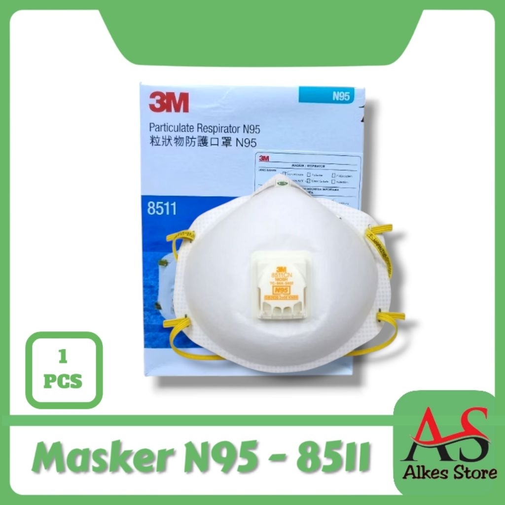 1Pcs Masker 3M N95  8511 Particulate Respirator N95 Mask