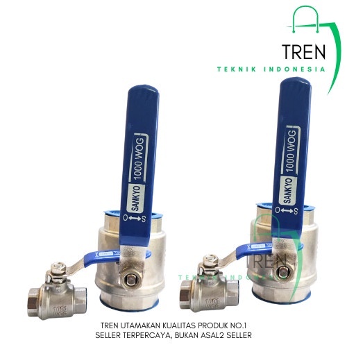 1/2" KRAN BALL VALVE 2PC BODY SANKYO FULL BORE STAINLESS SUS316 1/2 INCH