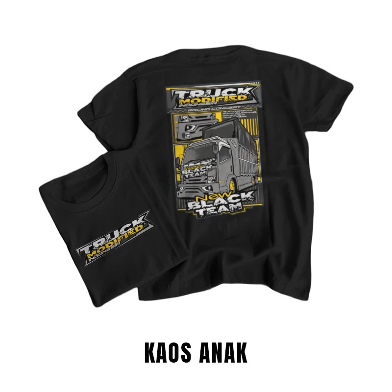 KAOS ANAK KAOS TRUCK MODIFIED NEW BLACK TEAM BAJU ATASAN ANAK TERBARU - COD