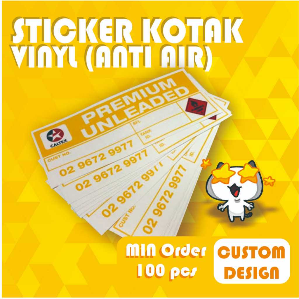 

Sticker Label Kotak VINYL WATERPROOF Anti air parfum kecantikan makanan