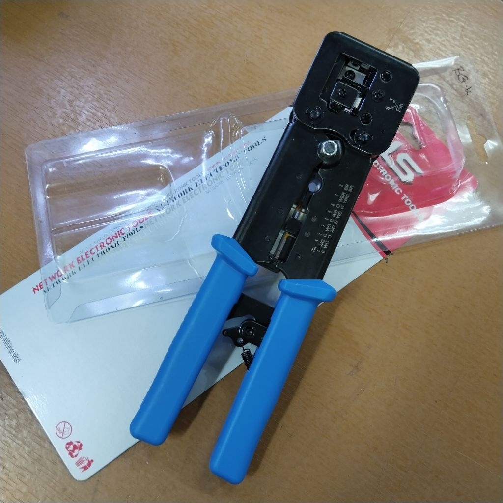 Tang Crimping RJ45 AntiGagal Crimping Tool RJ45 Through Hole