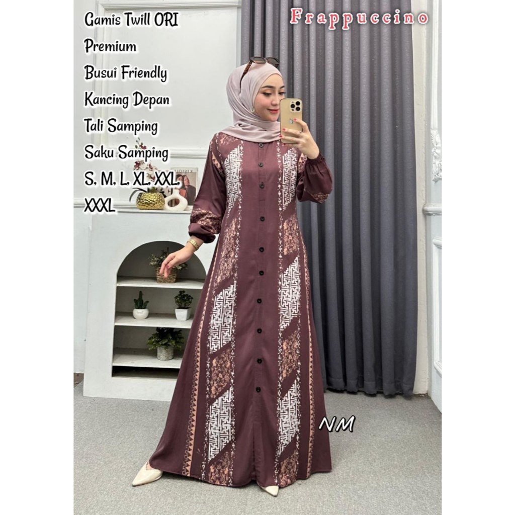 GNM 4 - GAMIS SMK | TWILL ORI SIZE S-XXXL GAMIS TWILL KANCING | GAMIS TWILL ORI LD 95-130 PEKALONGAN