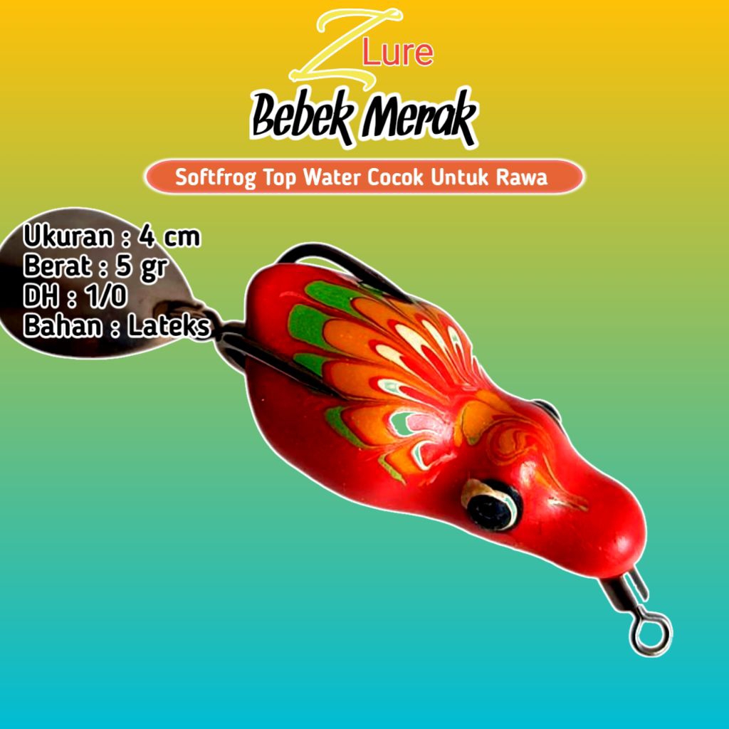 Umpan Casting Gabus Bebek Merak Zlure Duck 4cm 4gr DH 1/0