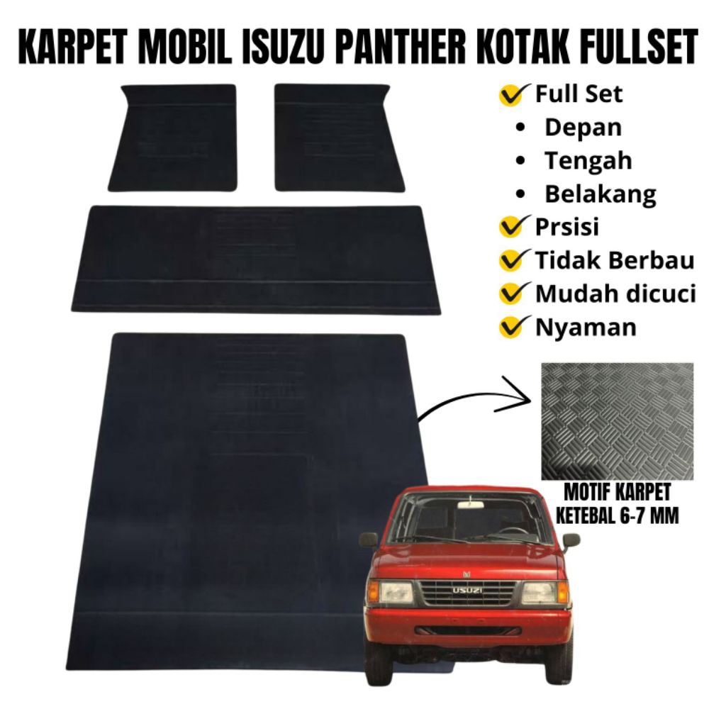 Karpet Mobil Isuzu panther fullset alas kaki matras karet mobil Isuzu Panther Lama Fullset