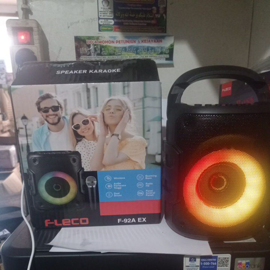 speaker fleco F 92A EX BISA KAROKE SUDAH ADA MIX NYA BISA BLUTUT/ RADIO FM
