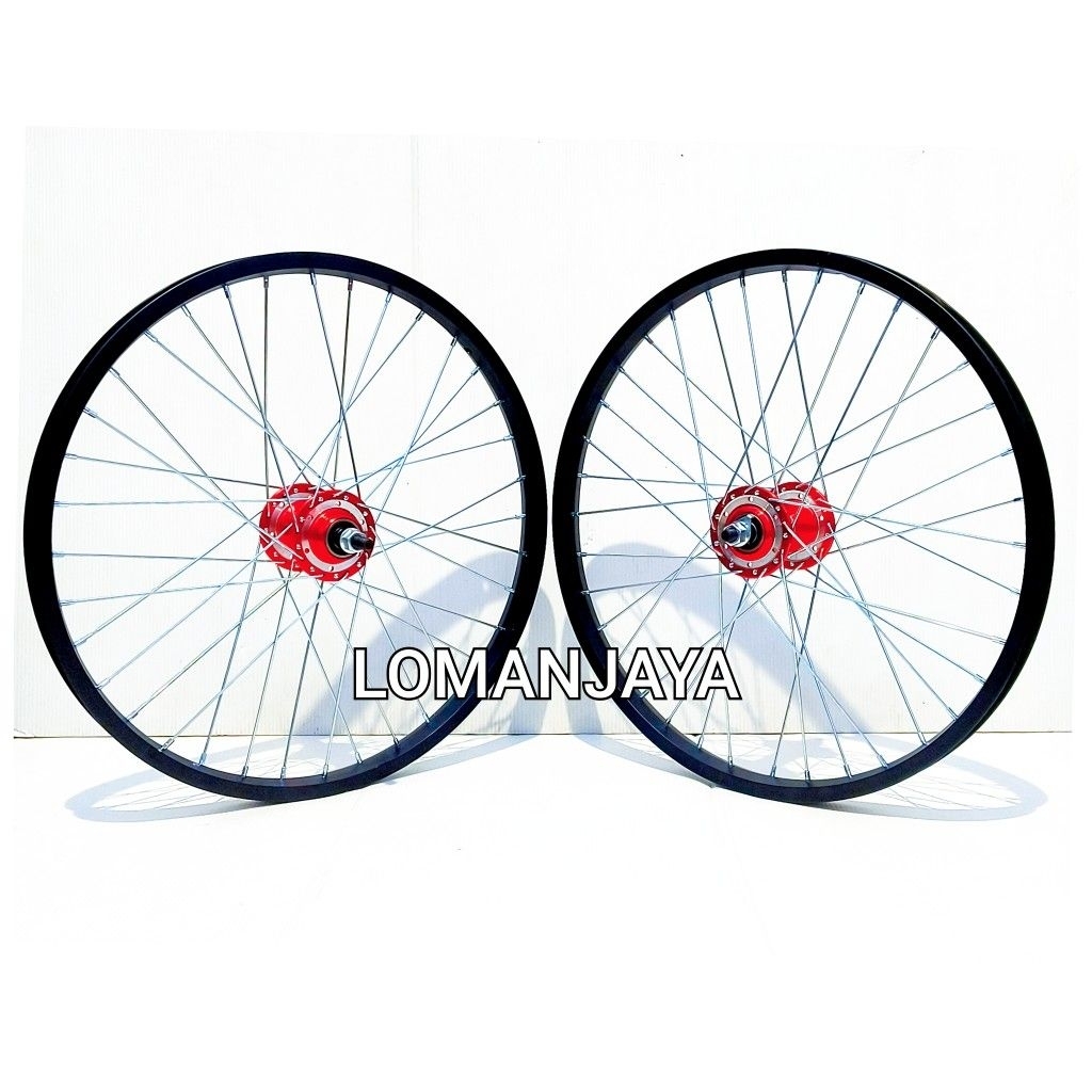 Wheelset Velg 20 Inch Bmx Lipat OXO/Exotic Freehub OXO/Platinum Sepasang