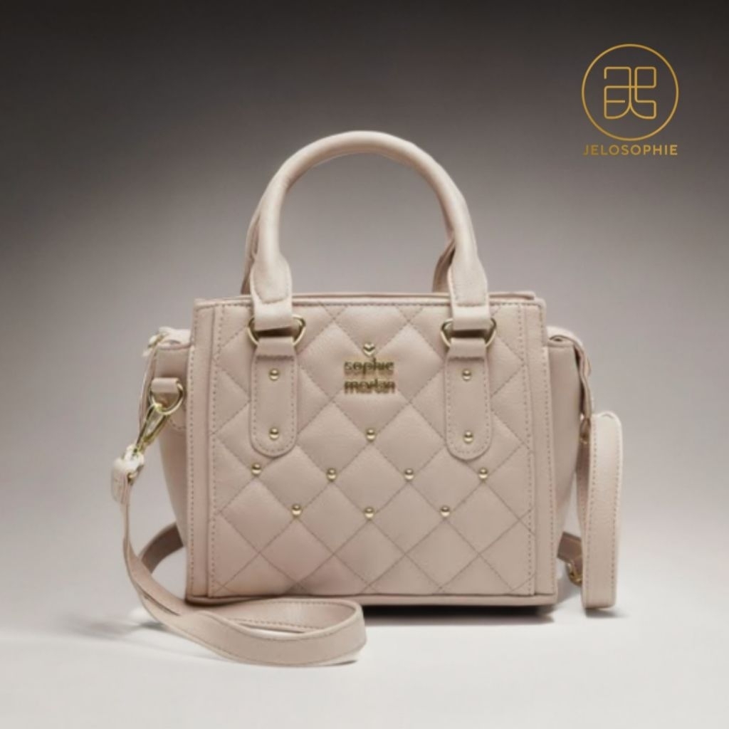 TAS BORDIOLA PINK GREY NAVY ANNECY - SOPHIE MARTIN PARIS | bowler bag