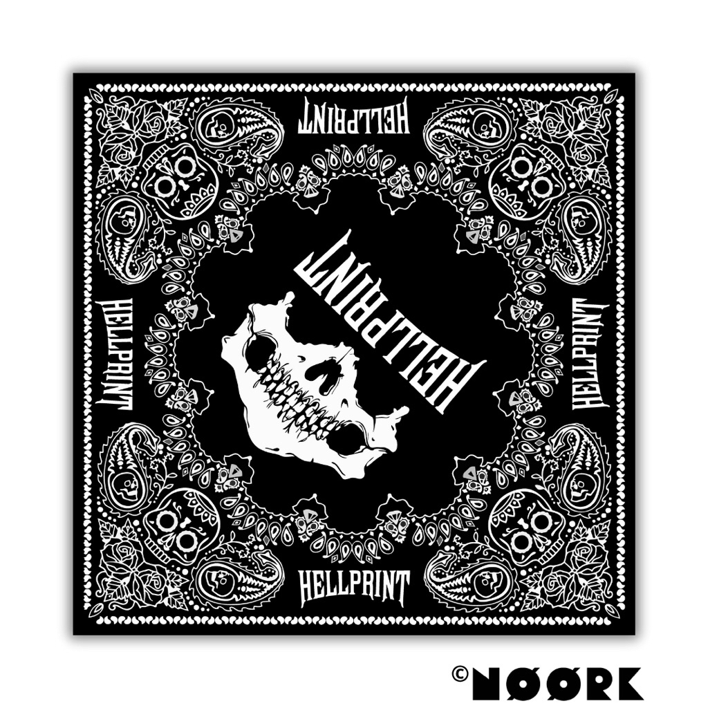 NOOX - Slayer Bandana Syal Scarf Mask Premium Motif Tengkorak Hellprint