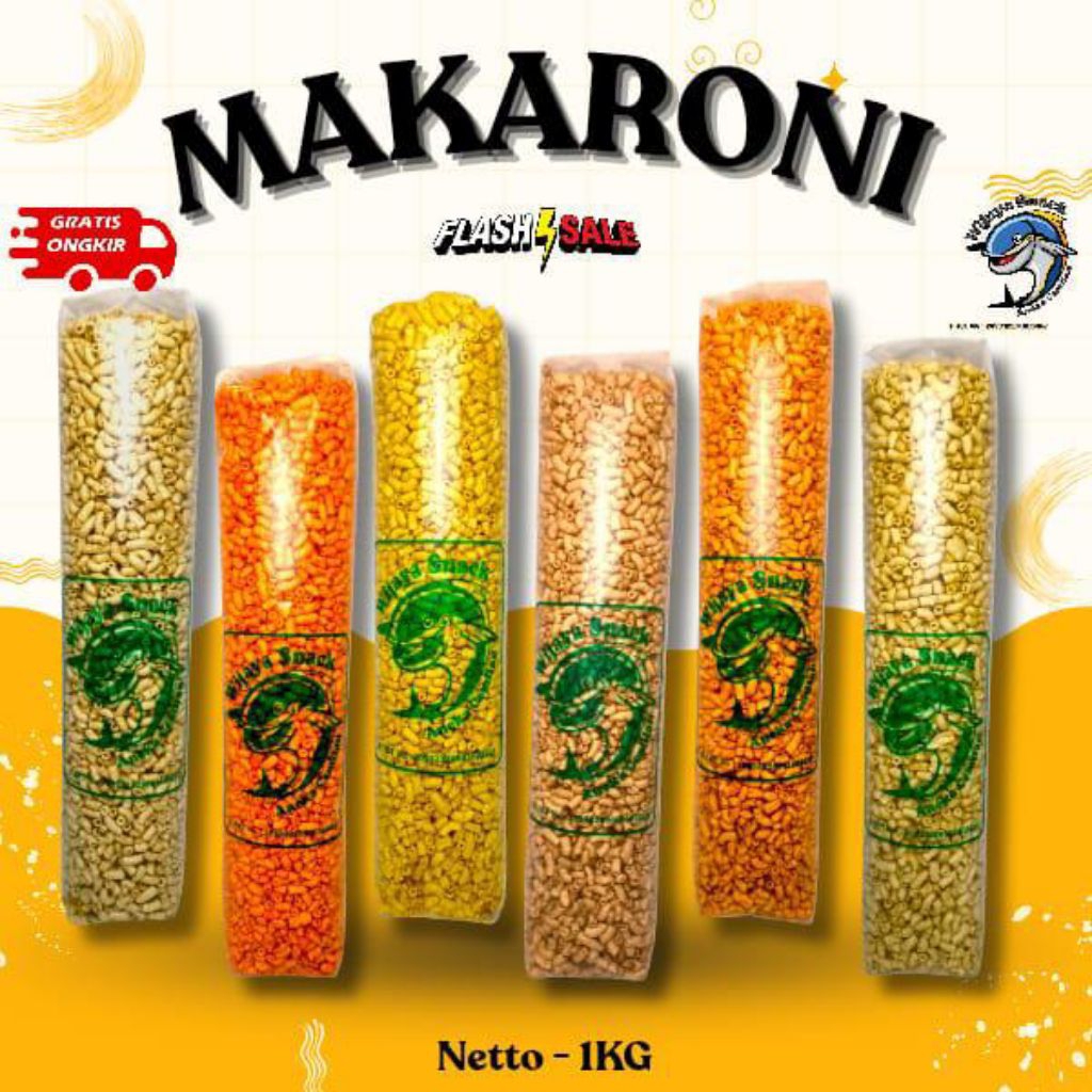 

(1BALL)MAKARONI PIPA BANTAT 1KG SEBALL GURIH ASIN PEDAS