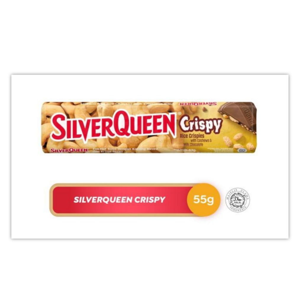 

Silverqueen Cashew Crispy 55 gr Cokelat Coklat