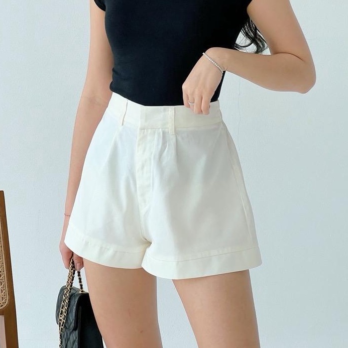 KODE A66K Amanda Shortpant Hotpants Fuschia Short Pants Highwaist Tere  Celana Pendek Wanita Hot Pan