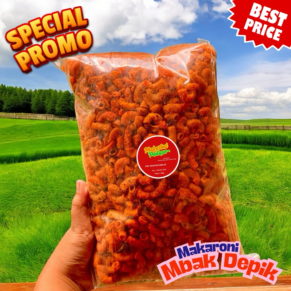 

Makaroni Pedas Mantap 1/4kg | Makaroni Termurah Surabaya | Makaroni Pedas extra