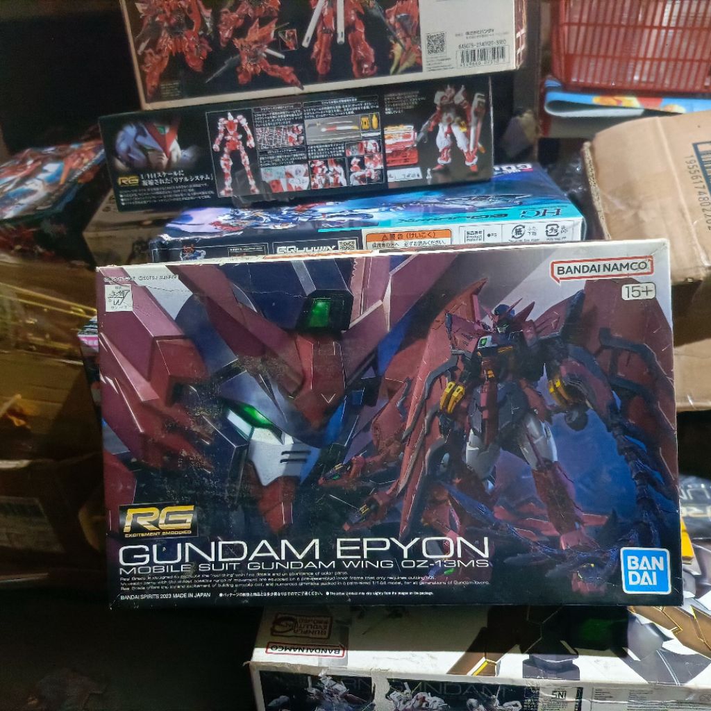 Box Art HG RG Gundam Epyon & Gundam Age FX Bandai + manual book
