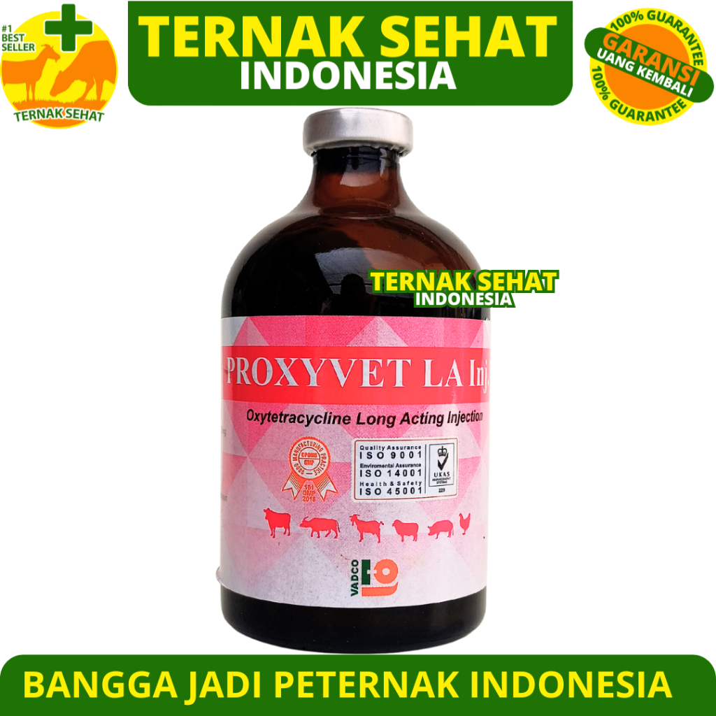 PROXYVET LA 100ML VADCO - Antibiotik Spektrum Luas Hewan Long Acting - Mirip Vet Oxy LA