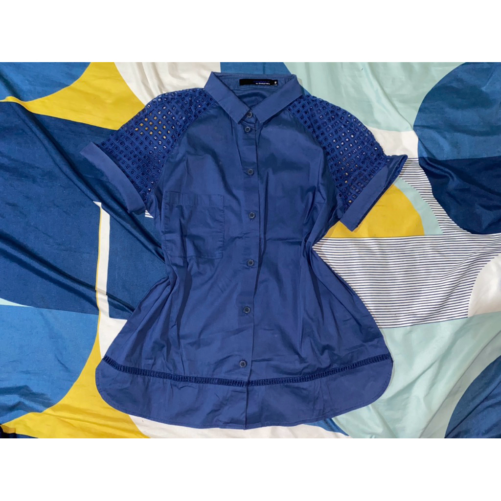 PRELOVED ATASAN KEMEJA LENGAN PENDEK + BONUS| ATASAN WANITA| BAJU LENGAN PENDEK| ATASAN| PAKAIAN WAN