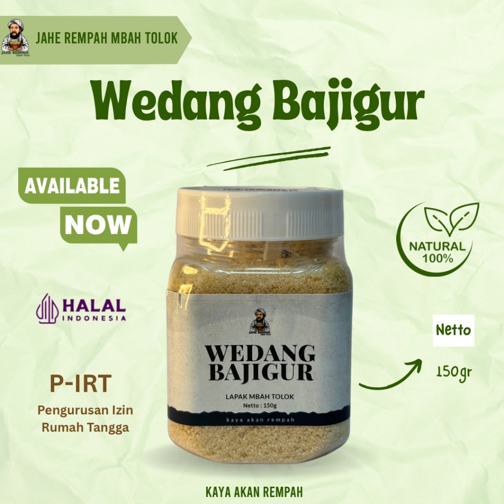 

WEDANG BAJIGUR INSTAN UNTUK MEMBANTU MEREDAKAN SAKIT TENGGOROKAN DAN MENJAGA IMUNITAS TUBUH