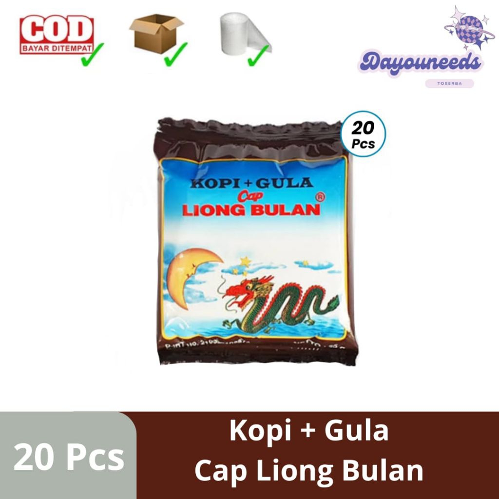 

Kopi Liong Bulan Plus Gula 28g ( isi 20 Sachet )