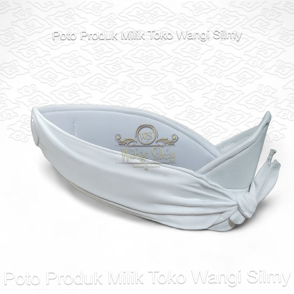 Iket Sunda Dewasa Kepala Blangkon Udeng Kang Dedi Mulyadi KDM - Blangkon Sunda Putih Polos