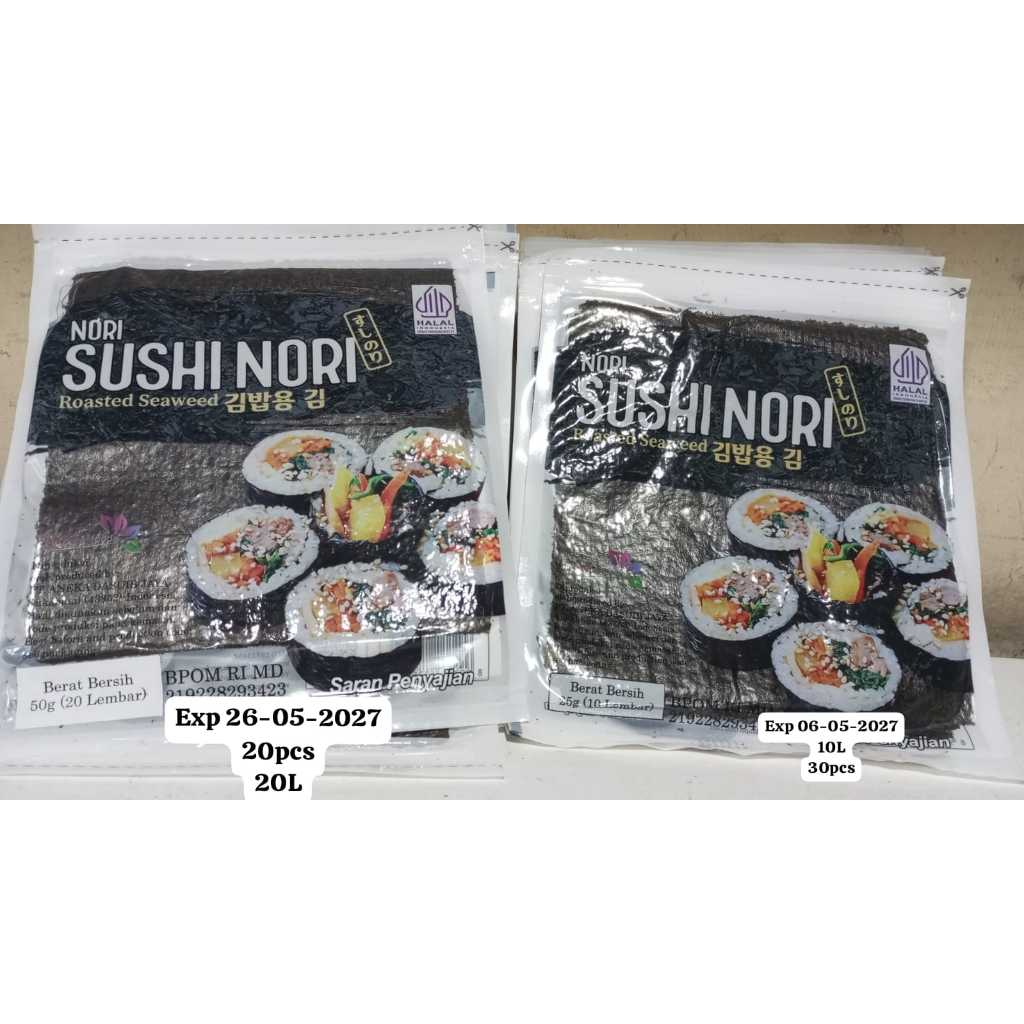 

Sushi Nori Roasted Seaweed Rumput Laut Sushi 10 lembar Murah
