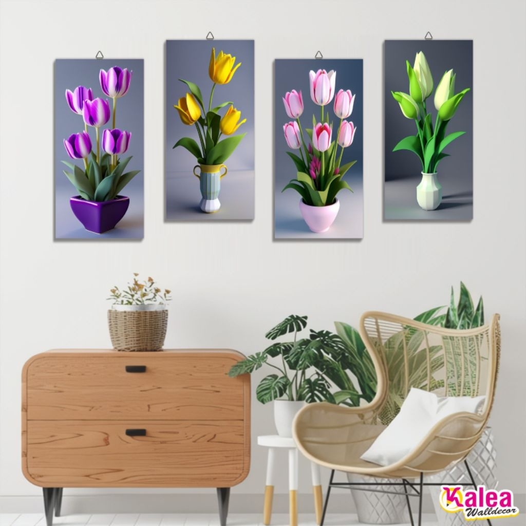 Hiasan Dinding Bunga 3D Aestetik Ukuran 15 X 30 / Walldecor Mdf Bunga 3D Aestetik Ukuran 15 X 30 / P