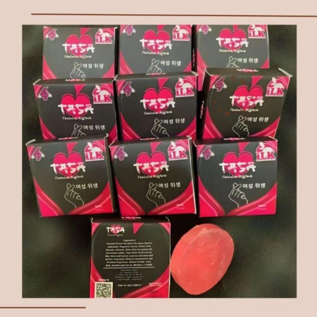 Hanovershop Tasa 10-Pcs Sabun Tasa Feminim 12G Perapatpewangi Pengharum Miss V Vagina Permanen Agar