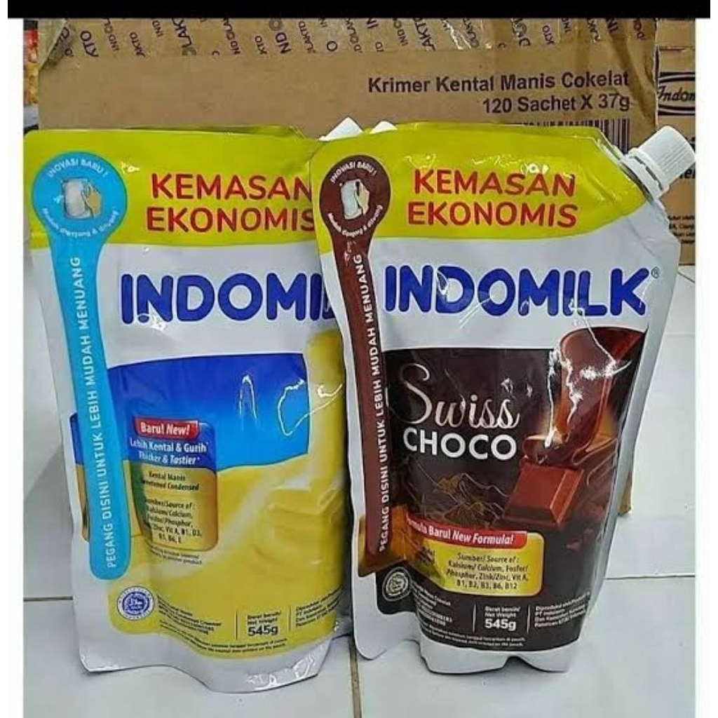 

Susu Kental Manis SKM Indomilk Krimer Pouch 545g Rasa Coklat