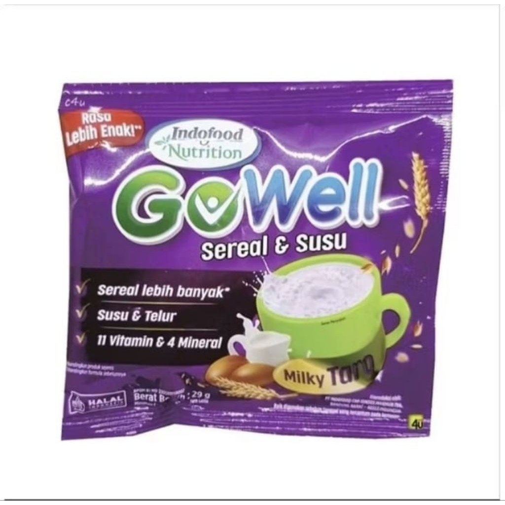 

gowell minuman sereal rasa taroo isi 10 pcs@