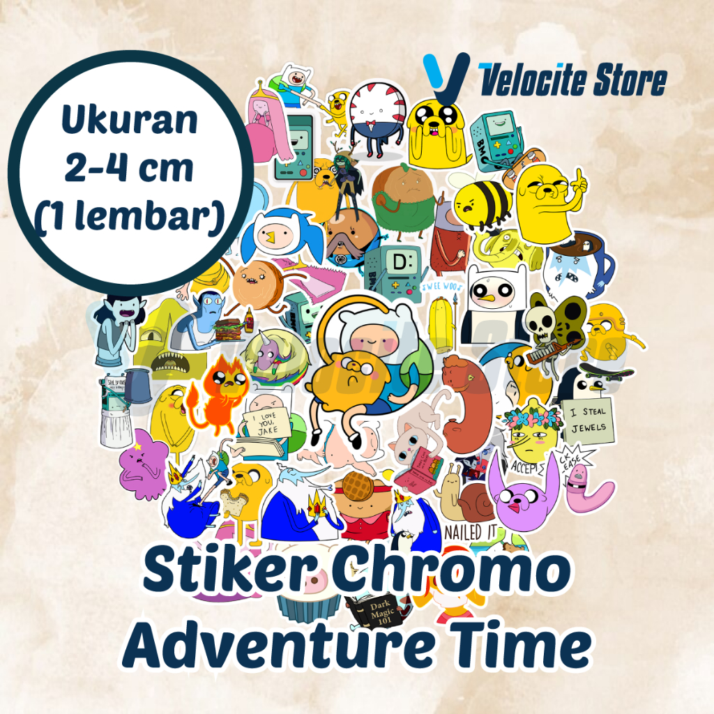 

Stiker GlossyAdventure Time Ukuran 2-4 cm (1 lembar)