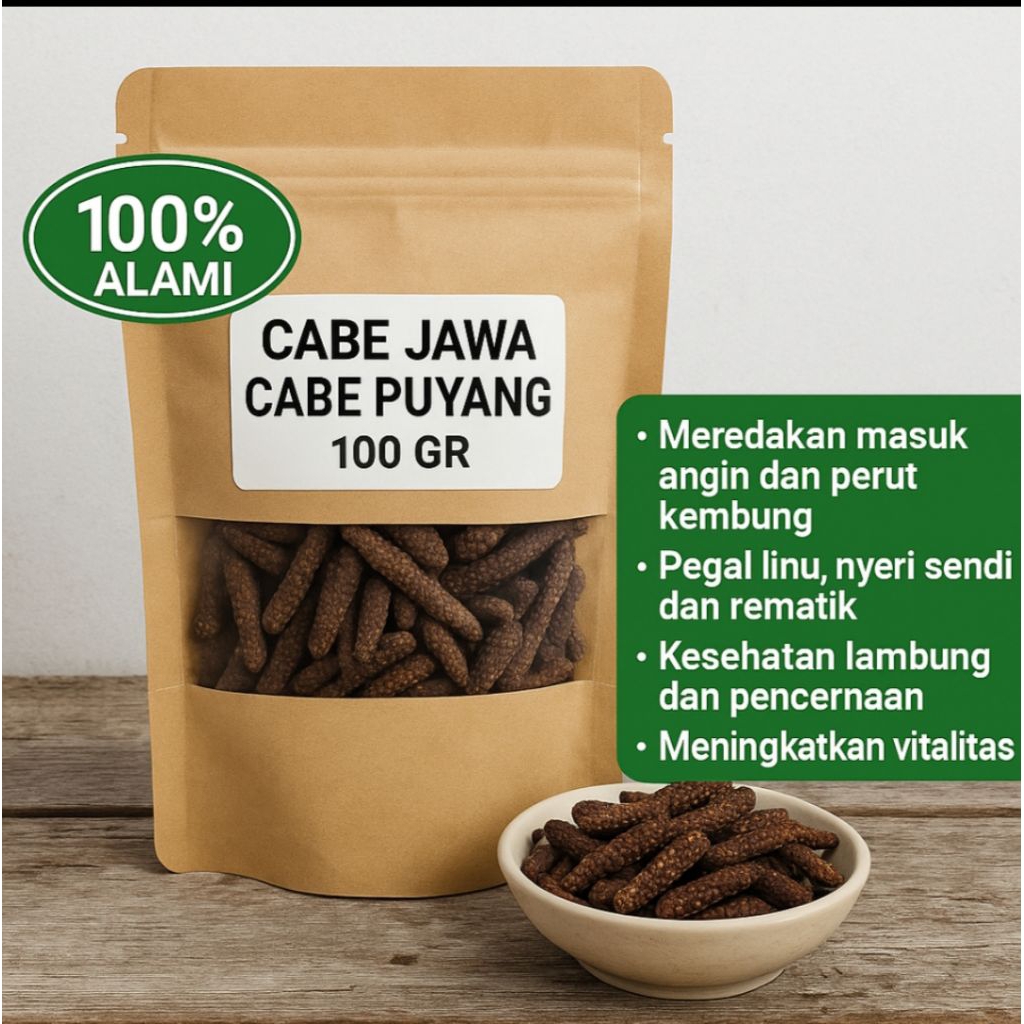 

Cabe Jawa - Cabe Puyang Kering Kemasan 100 gr